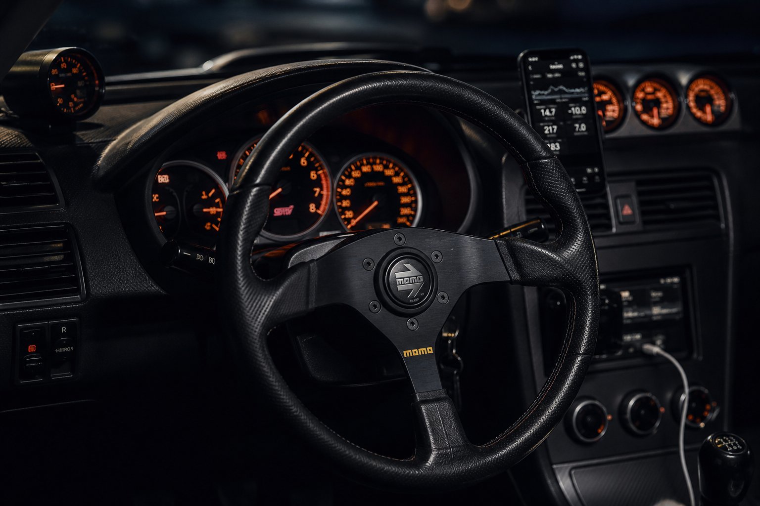 Vehicle interior with risk indicators